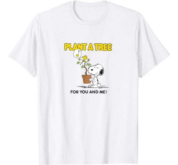 Peanuts - Earth Day Snoopy Plant A Tree For You and Me T-Shirt Peanuts - Earth Day Snoopy Plant A Tree For You and Me T-Shirt